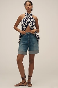 The Austyn High-Rise Cuffed Jean Shorts by Pilcro