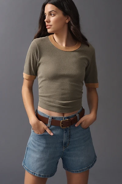 Pilcro Low-Slung Denim Shorts