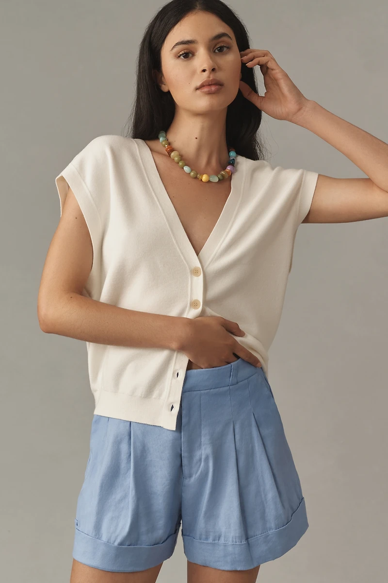 The Avery Pleated Trouser Shorts by Maeve: Short Edition