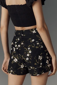 The Avery Cuffed Pleated Trouser Shorts by Maeve