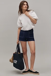 The Colette Contrast-Stitch Shorts by Maeve