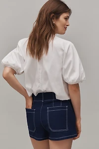 The Colette Contrast-Stitch Shorts by Maeve