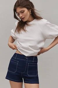 The Colette Contrast-Stitch Shorts by Maeve