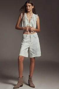 7 For All Mankind Lola Bermuda Denim Shorts