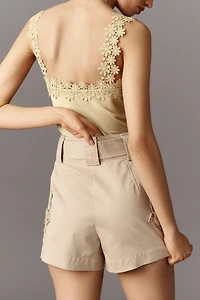 Derek Lam 10 Crosby Monterey High-Rise Belted Utility Shorts