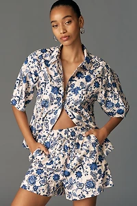 Derek Lam 10 Crosby Belen Printed Shorts