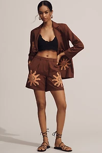 The Wolf Gang Sueño Tailored Cotton Linen Shorts