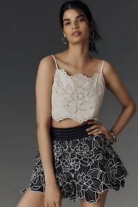 The Somerset Embroidered Linen Cotton Shorts