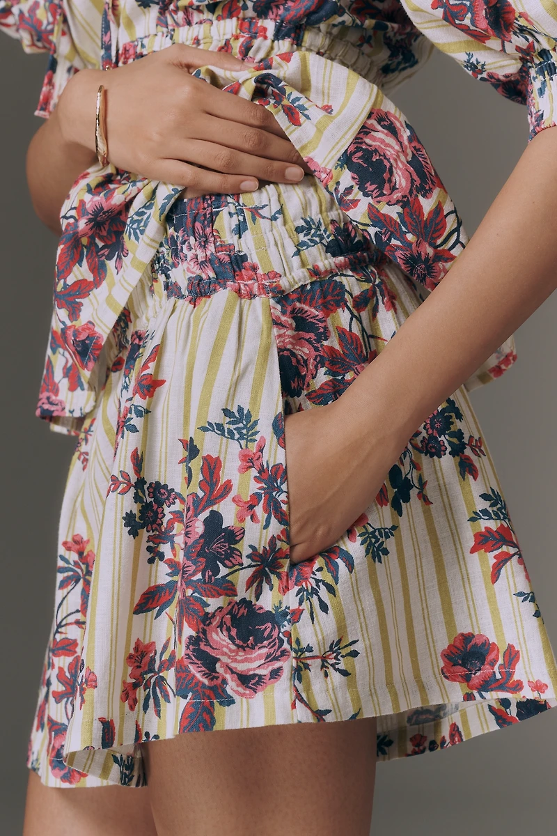 Somerset Printed Linen Cotton Shorts