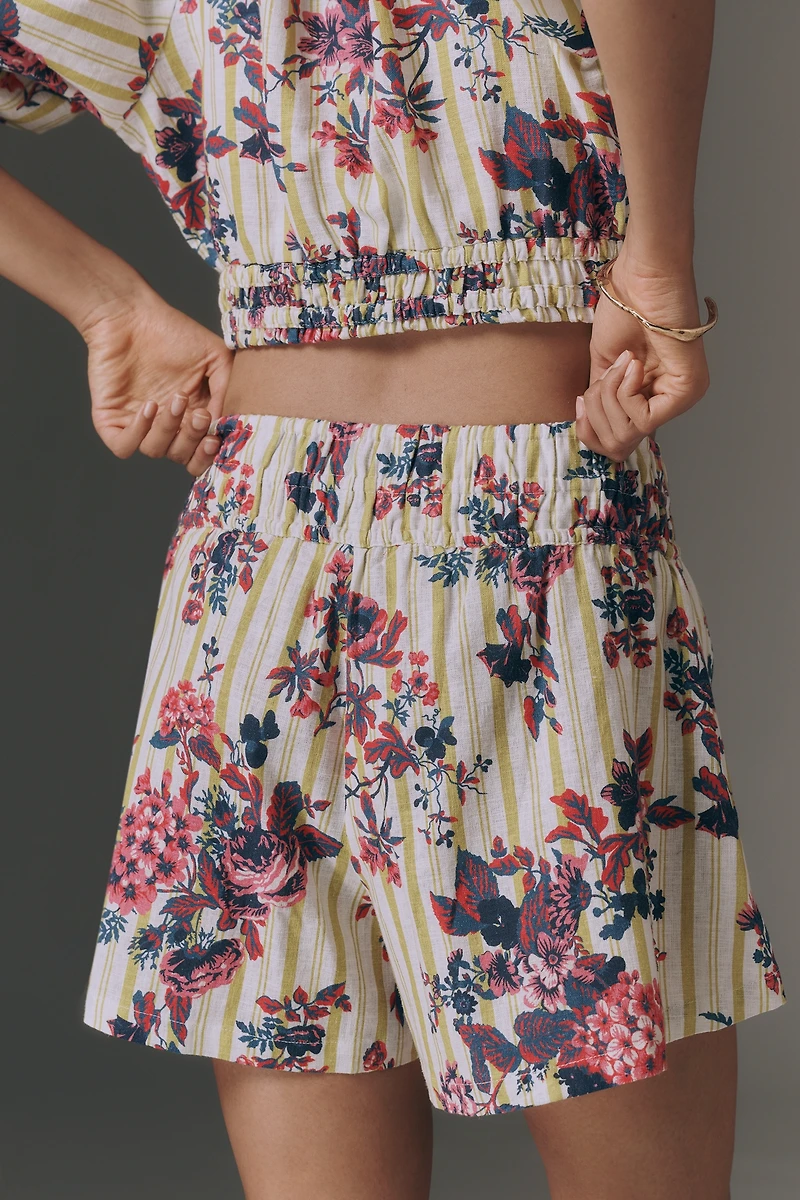 Somerset Printed Linen Cotton Shorts