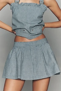 By Anthropologie Cotton Flouncy Skort