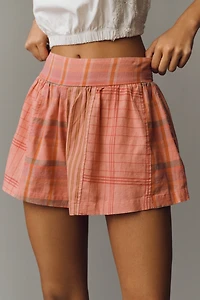 By Anthropologie Pull-On Linen-Blend Shorts