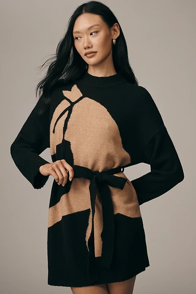 Corey Lynn Calter Heidi Belted Sweater Mini Dress