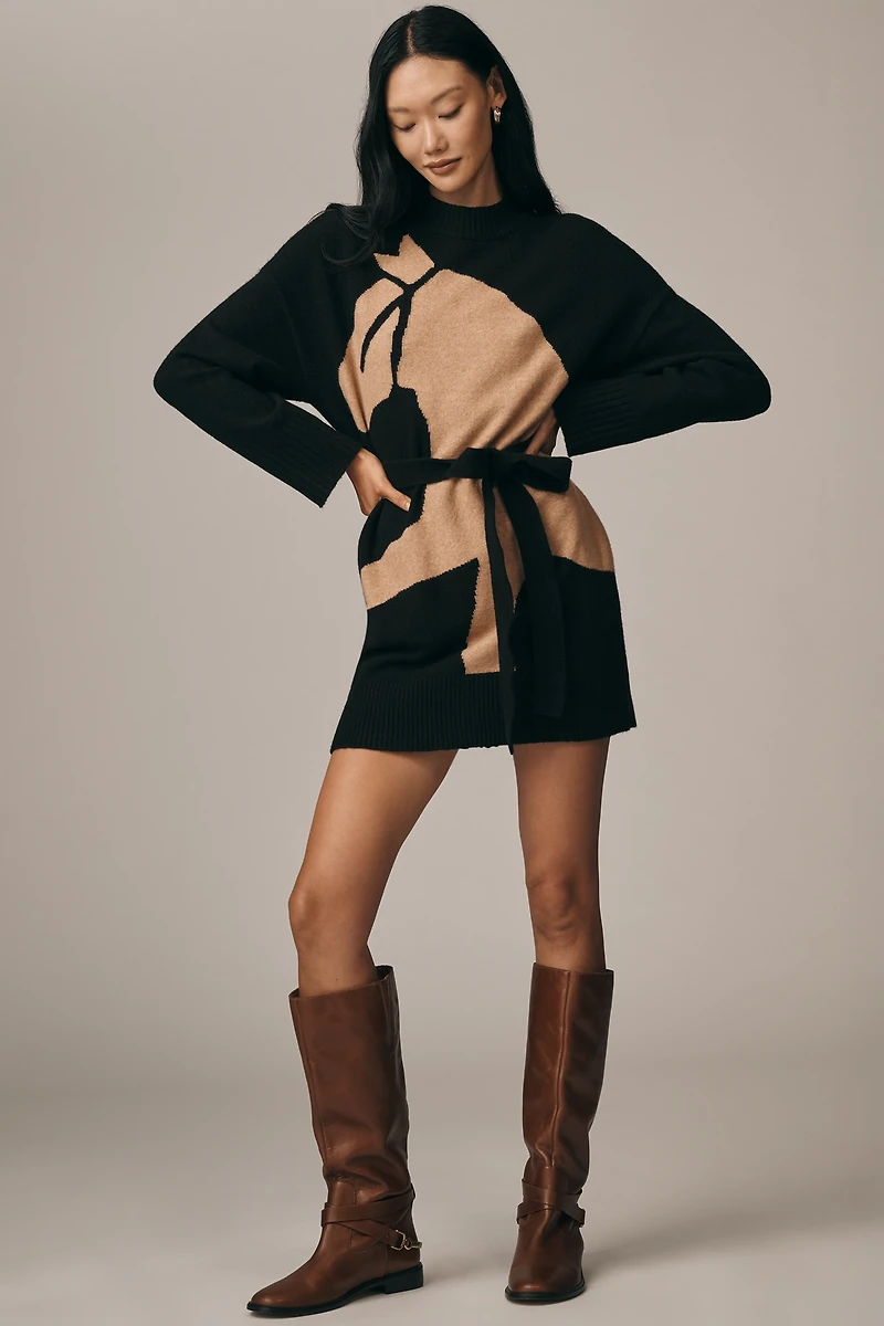 Corey Lynn Calter Heidi Belted Sweater Mini Dress