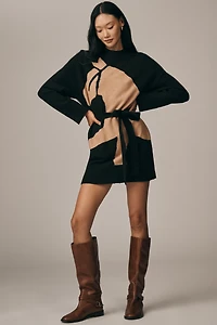 Corey Lynn Calter Heidi Belted Sweater Mini Dress