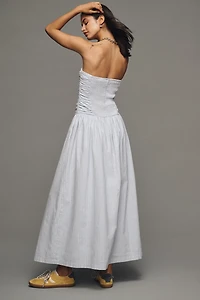 Joe's Jeans The Reina Strapless Linen Blend Midi Dress