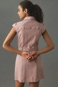 PAIGE Jaxsyn Cap-Sleeve Collared Utility Dress