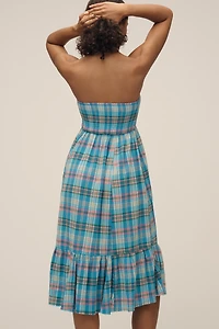 Pilcro Strapless Flounced Midi Dress