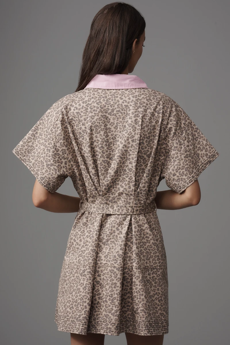 Maeve Utility Fit & Flare Mini Shirt Dress