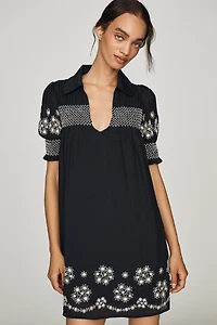 By Anthropologie Puff Sleeve Mini Dress