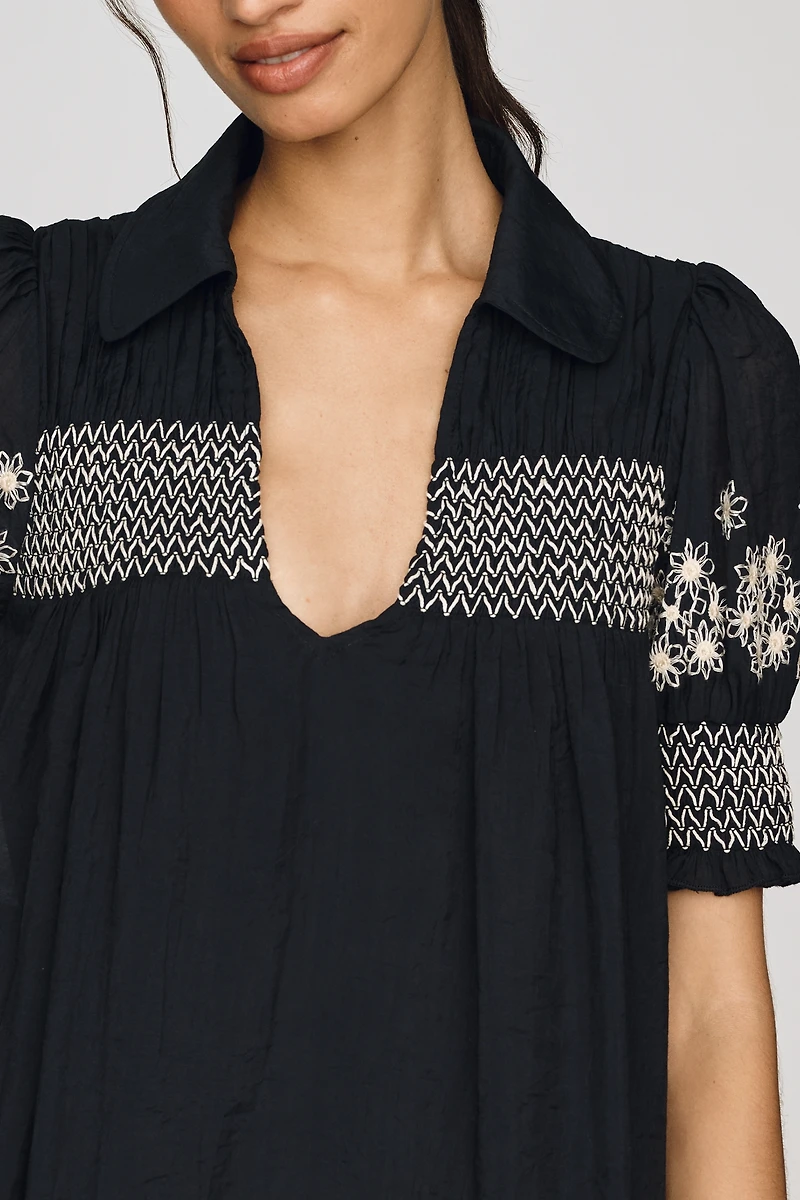 By Anthropologie Puff Sleeve Mini Dress
