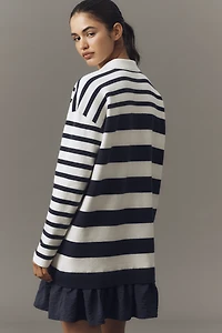 Maeve Twofer Polo Mini Sweater Dress