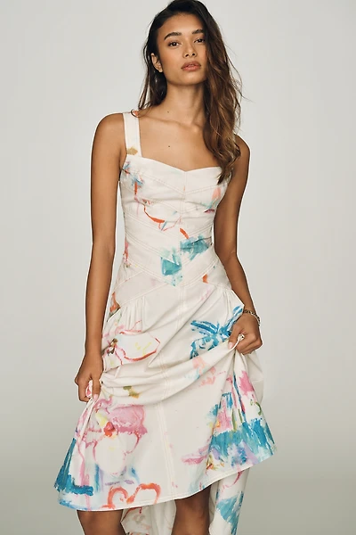 Pilcro Drop Waist Midi Dress