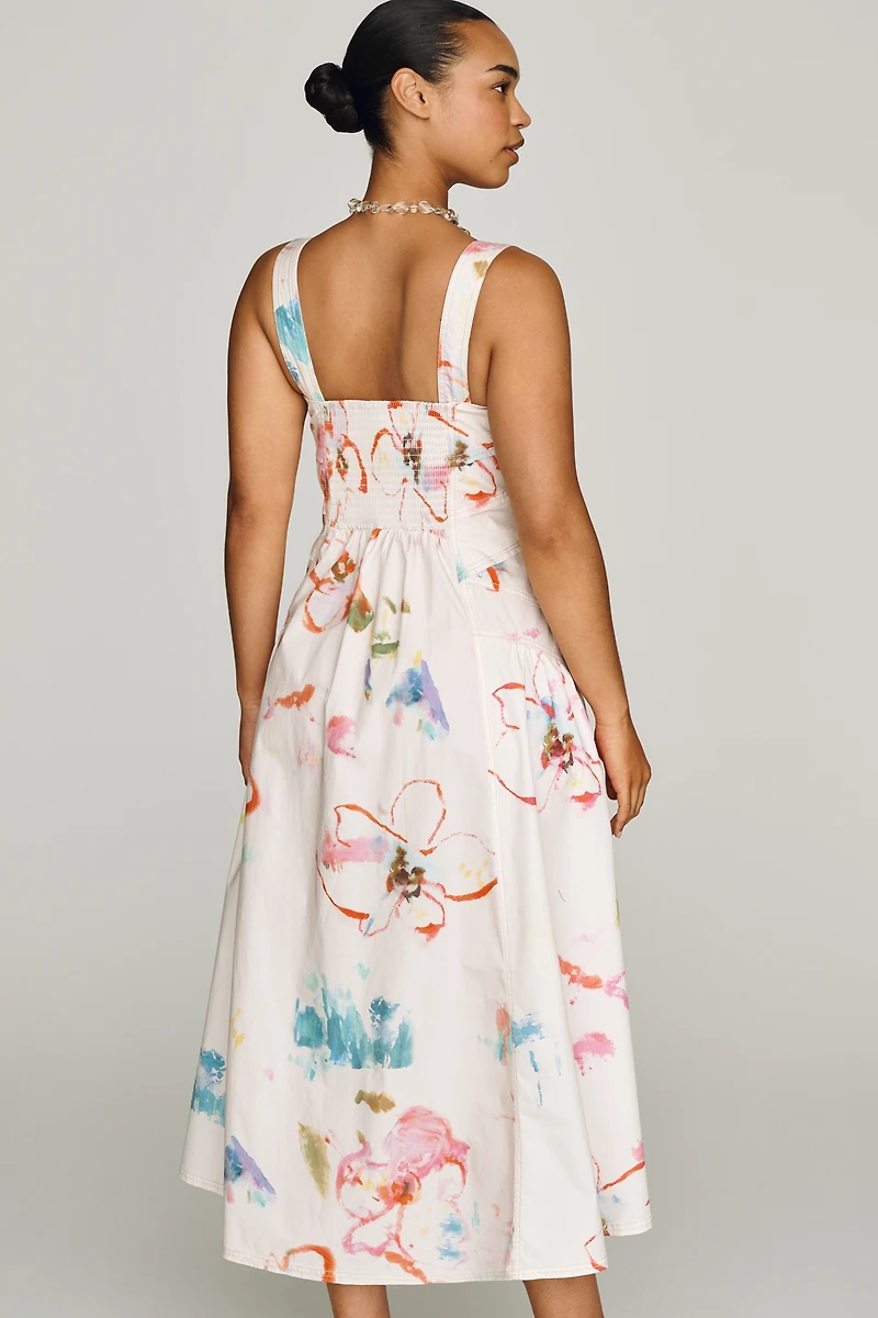 Pilcro Drop Waist Midi Dress