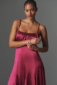 By Anthropologie Sleeveless Drop-Waist Midi Dress