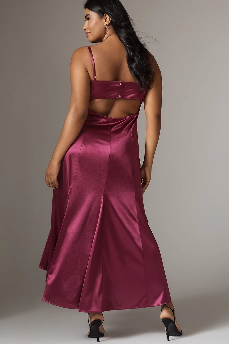 By Anthropologie Sleeveless Drop-Waist Midi Dress