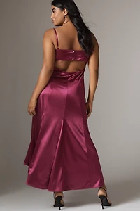 By Anthropologie Sleeveless Drop-Waist Midi Dress