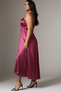 By Anthropologie Sleeveless Drop-Waist Midi Dress