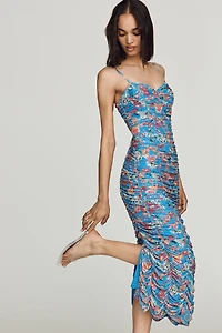 By Anthropologie Ruched Midi Dress