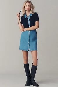 Pilcro Denim Sweater Shirt Dress