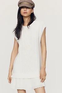 By Anthropologie Delphine Twofer Mini Sweater Dress