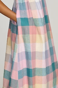 Maeve Linen Tie-Back Maxi Dress