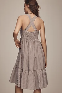 Maeve Halter Bow-Front Midi Dress
