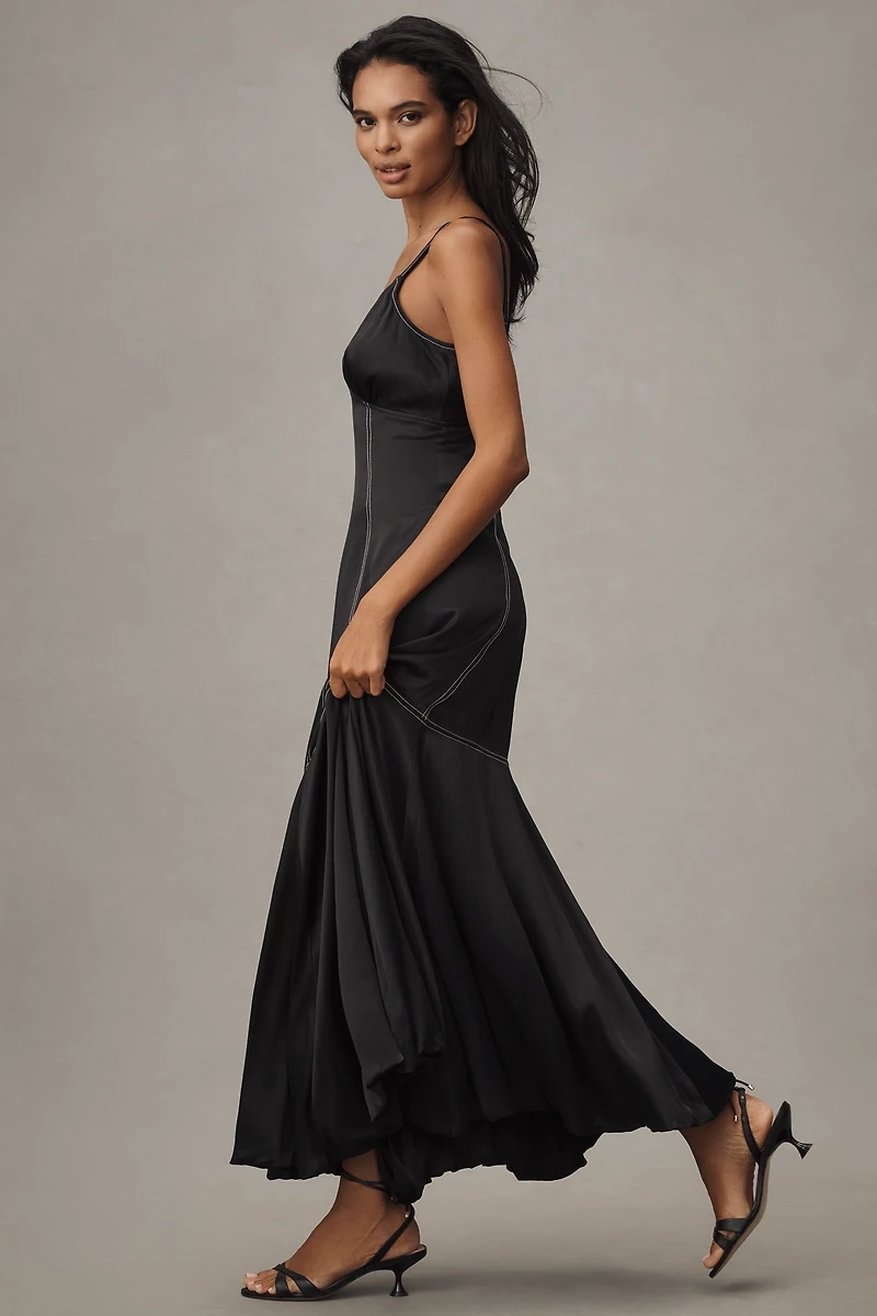 Maeve Sleeveless V-Neck Open-Back Maxi Dress