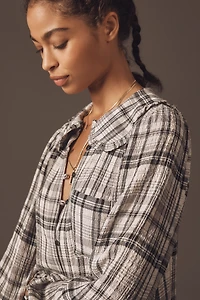The Keira Long-Sleeve Mini Dress by Pilcro