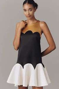 Maeve Scalloped Flare Mini Dress