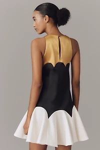 Maeve Scalloped Flare Mini Dress