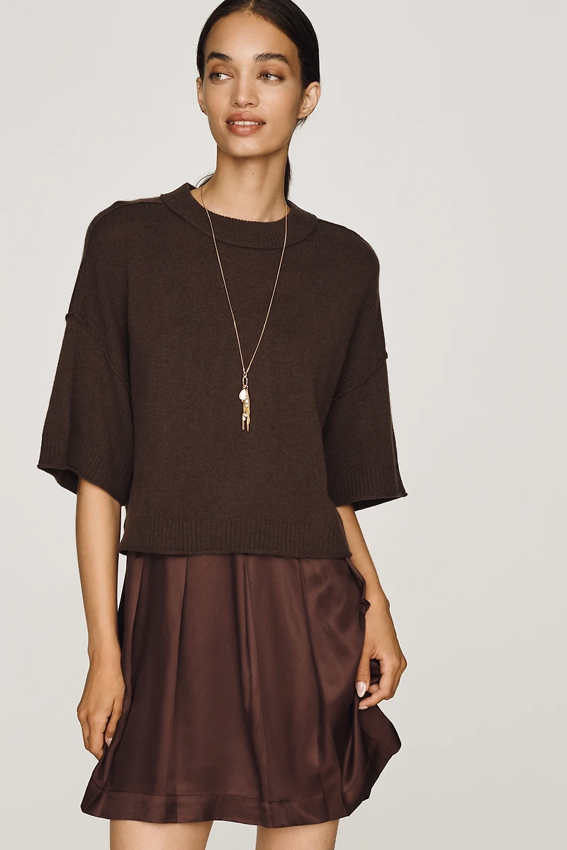 Goldie Wool Cashmere Twofer Mini Dress