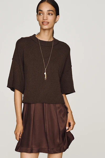 Goldie Wool Cashmere Twofer Mini Dress