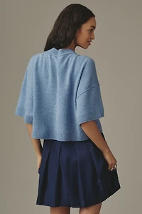 By Anthropologie Wool Cashmere Twofer Mini Dress