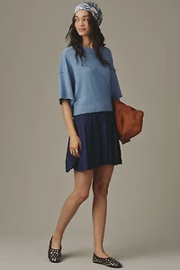 By Anthropologie Wool Cashmere Twofer Mini Dress