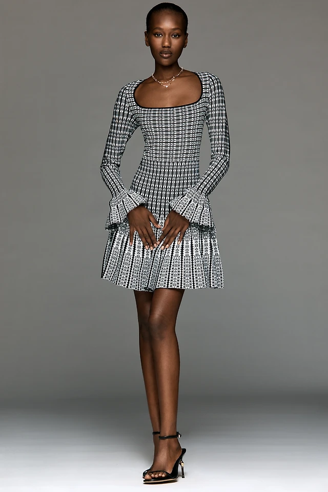 sachin & babi scoop-neck embroidered a-line mini dress Sachin & Babi Scoop-Neck Embroidered A-Line Mini Dress