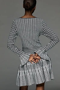 By Anthropologie Scoop-Neck Half-Sleeve Mini Dress