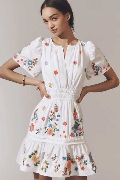 The Somerset Embroidered Mini Dress