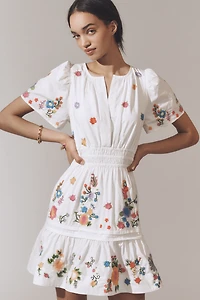 The Somerset Embroidered Mini Dress
