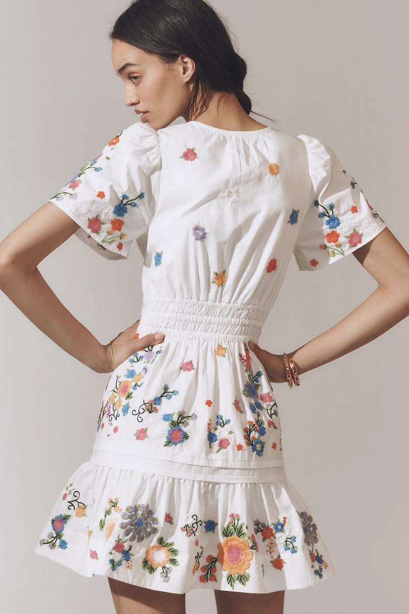The Somerset Embroidered Mini Dress